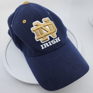 Notre Dame Fighting Irish Top Of The World Hat Blue One Fit Stretch Shamrock